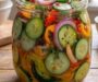 Canning Sweet and Spicy Pickled Cucumbers and Carrots